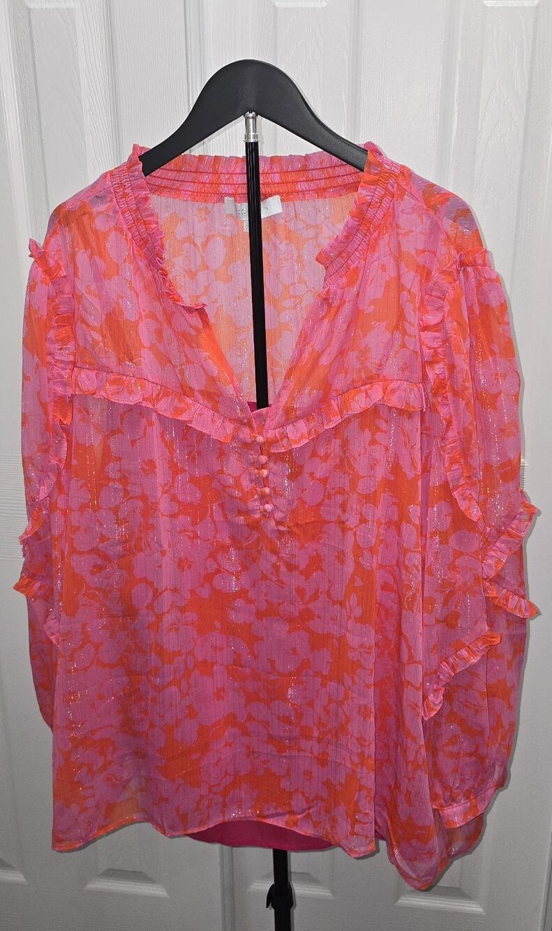 Sugarlips Pink Floral 3xl Top
